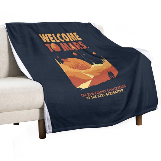 Welcome to Mars Throw Blanket