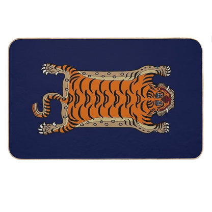 TIBETAN TIGER RUG-navy Blue Bath Mat