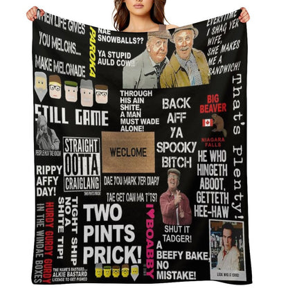 Still Game Scrap Book Throw Blanket