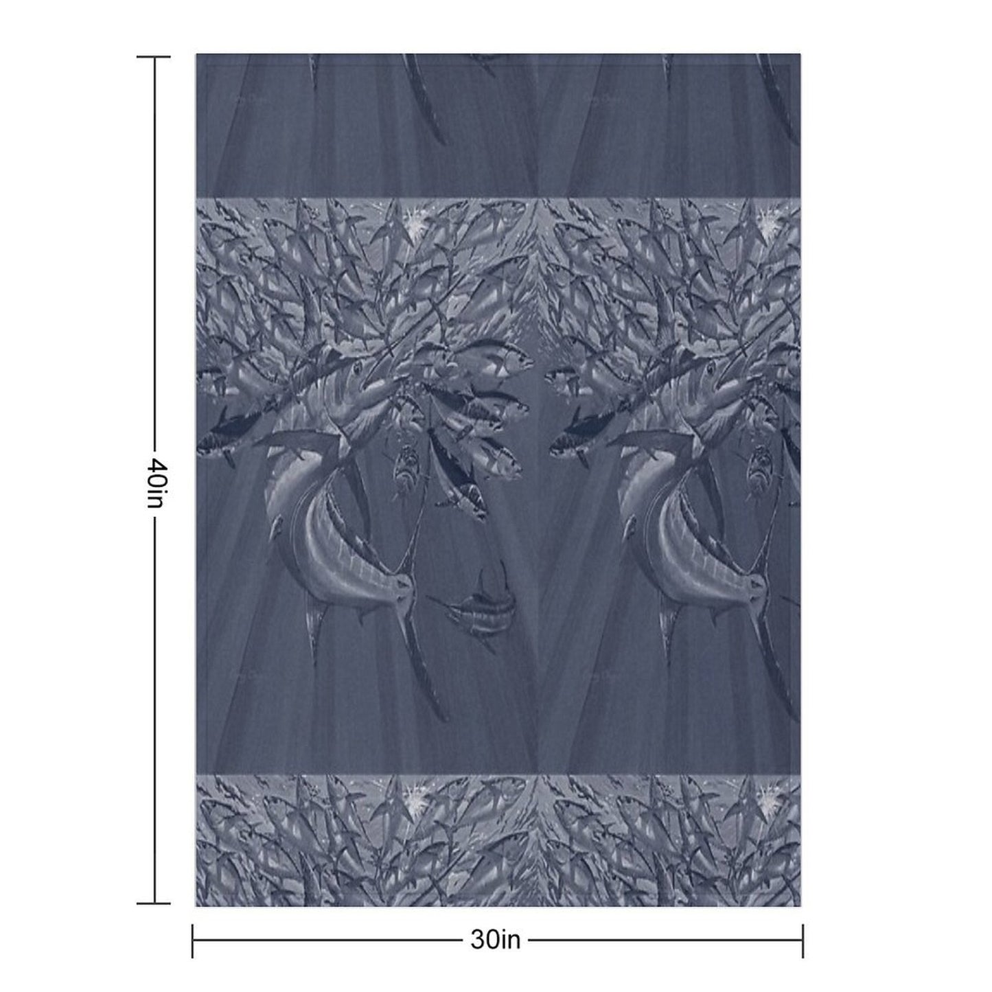 Blue Marlin Tuna Throw Blanket