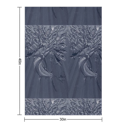 Blue Marlin Tuna Throw Blanket
