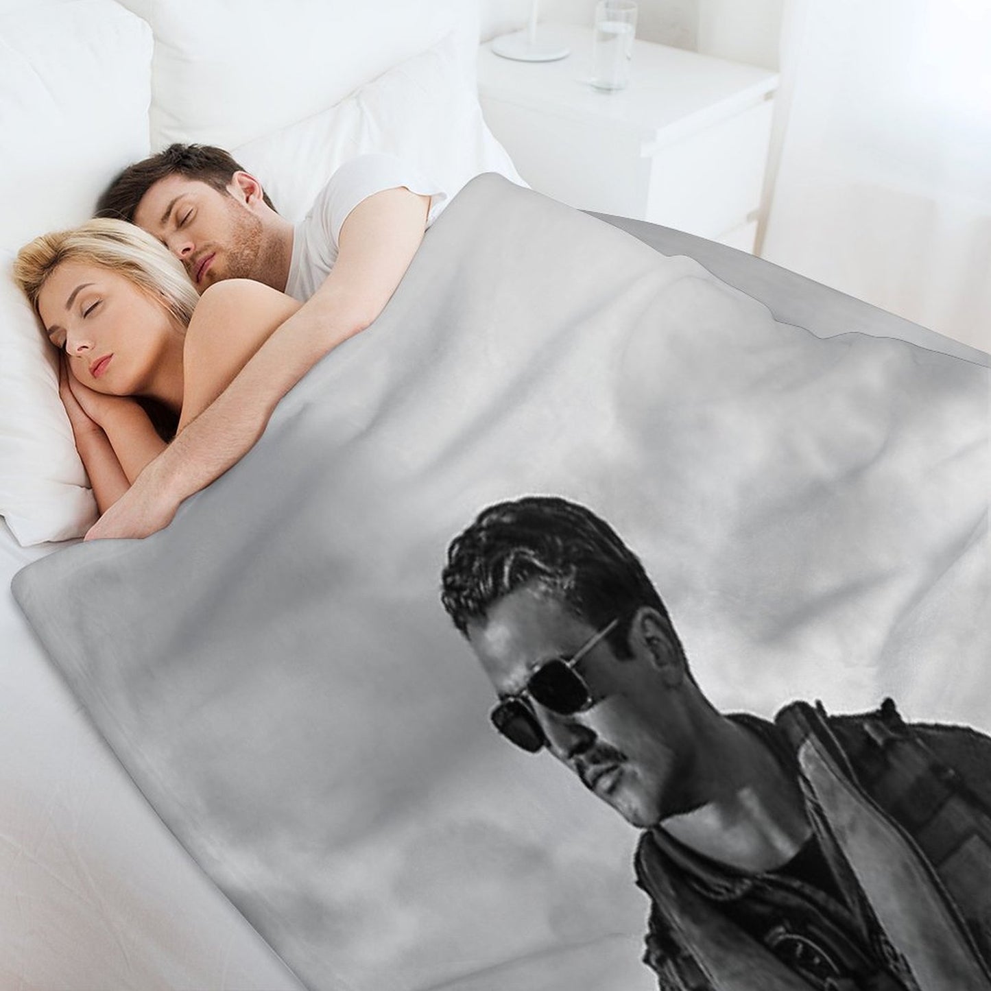 Miles B&W Throw Blanket