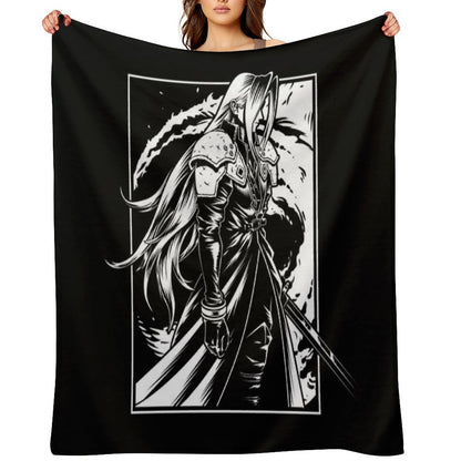 The Man in Black Cape Throw Blanket