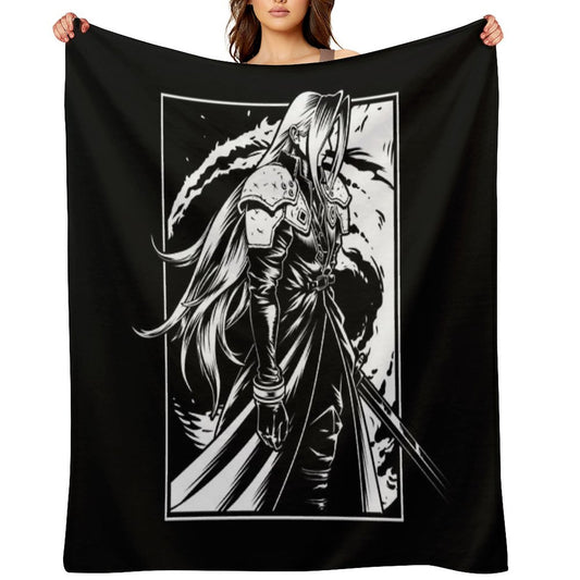 The Man in Black Cape Throw Blanket