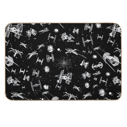 Space Ship Battle Bath Mat