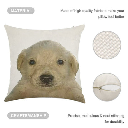 Jotchua Meme Jotchua Dog Linen Throw Pillow Cover
