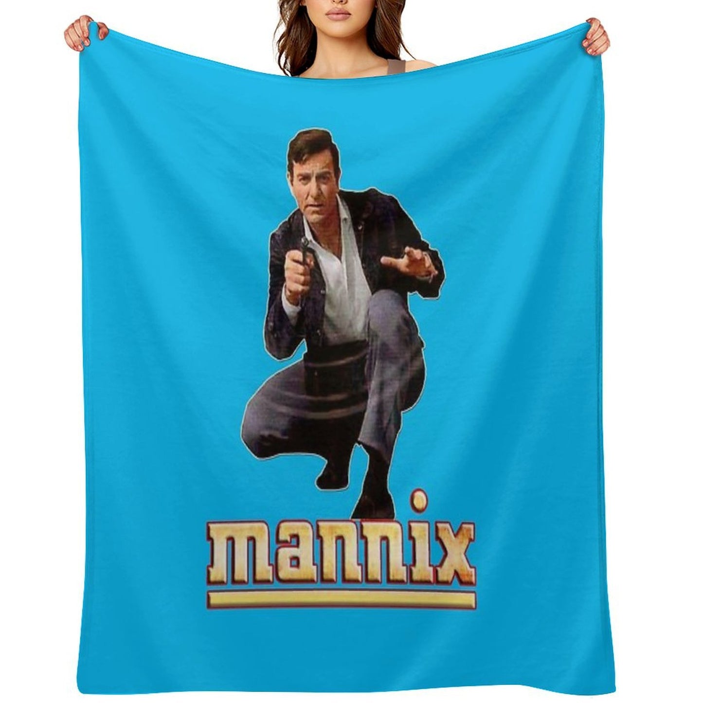 Mannix Retro Vintage 60s 70s Tribute Throw Blanket