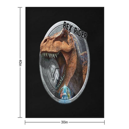 ARK Survival Ascended - Rex Rider Throw Blanket
