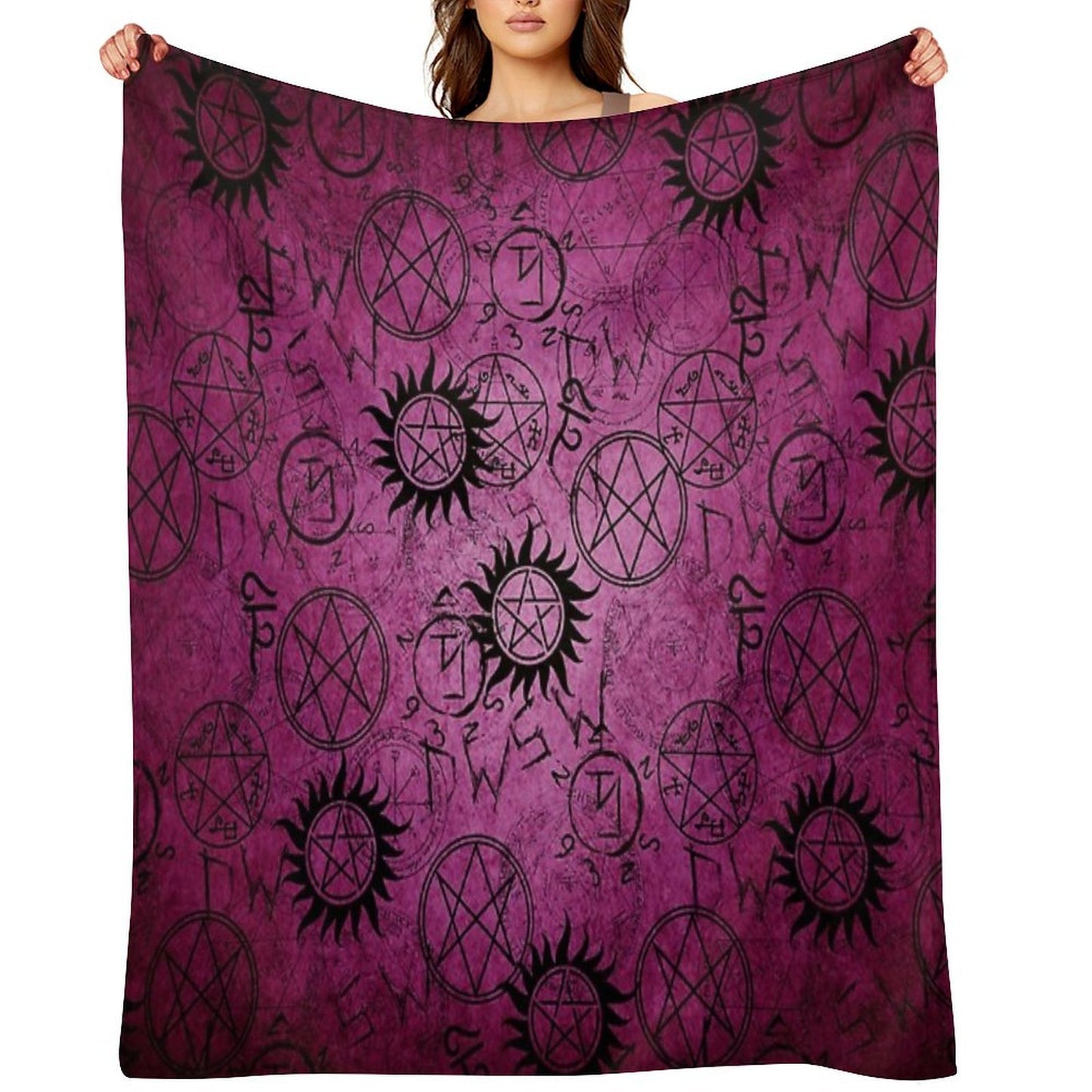 Supernatural Dark Pink Throw Blanket