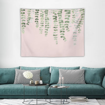 Eucalyptus Watercolor Pink Tapestry