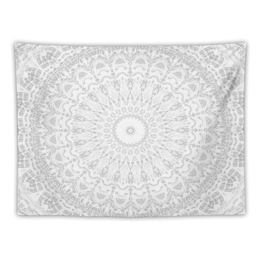 Grey Threads Mandala Tapestry