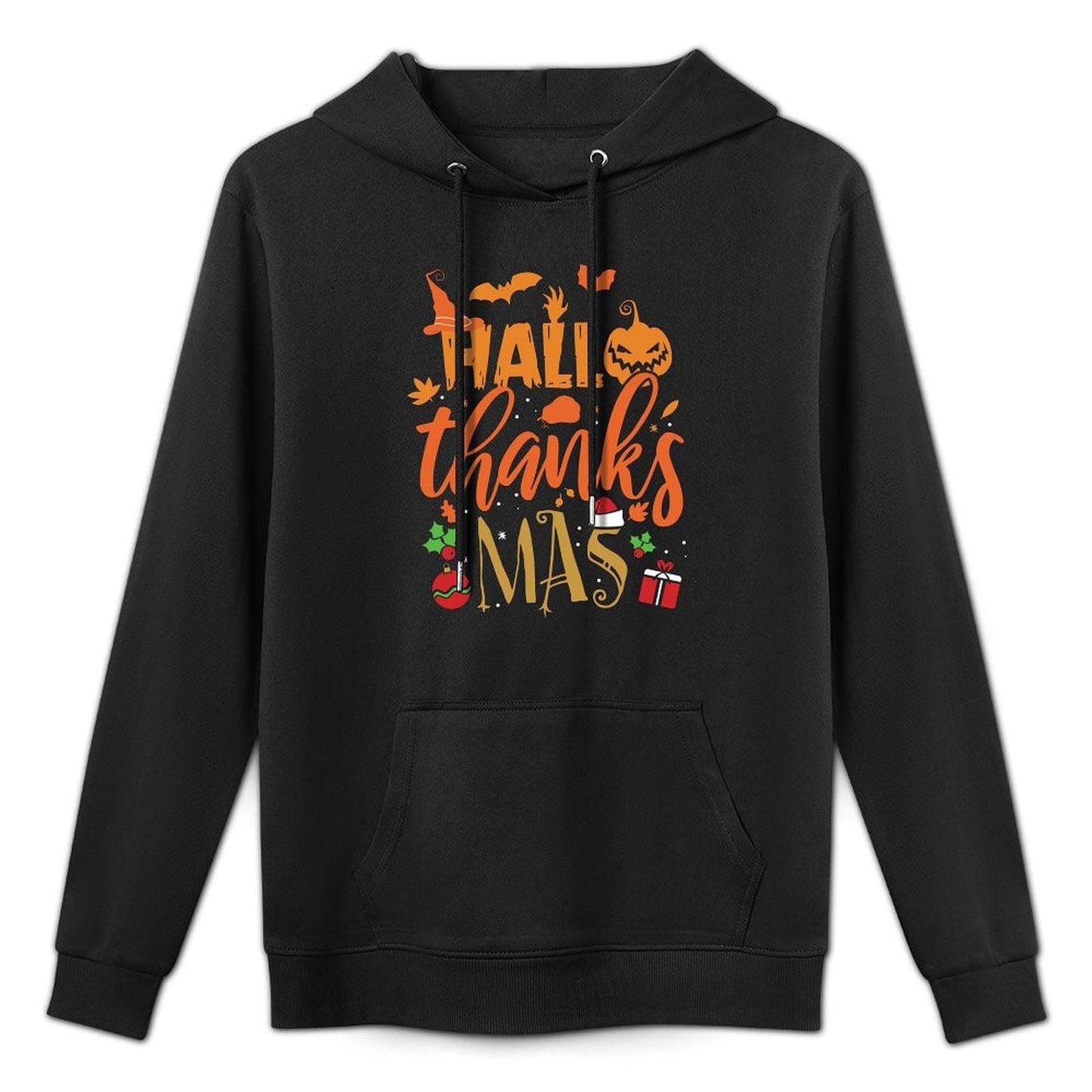 Happy Hallothanksmas Halloween Thanksgiving Christmas Layering Staple Hoodie