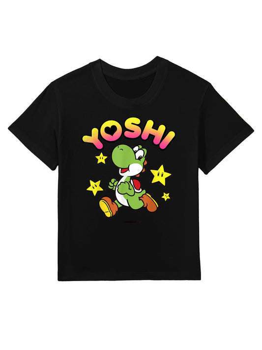 Nintendo Super Mario Yoshi Star Power Sprint Graphic Kids T-Shirt
