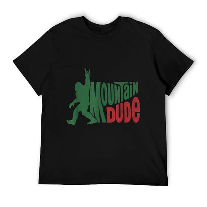 Mountain Dude Funny Bigfoot Sasquatch Hiking Gift, Small, White T-Shirt