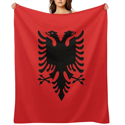 Albanian Flag Throw Blanket