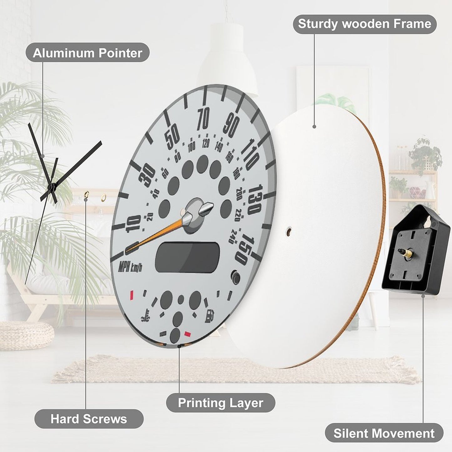 R53 Speedometer Wall Clock