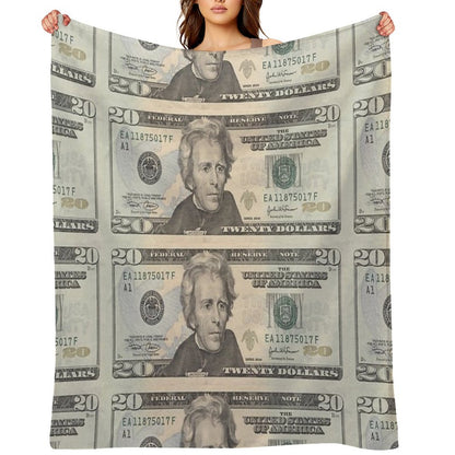 United States Twenty-dollar Bill - Andrew Jackson Throw Blanket