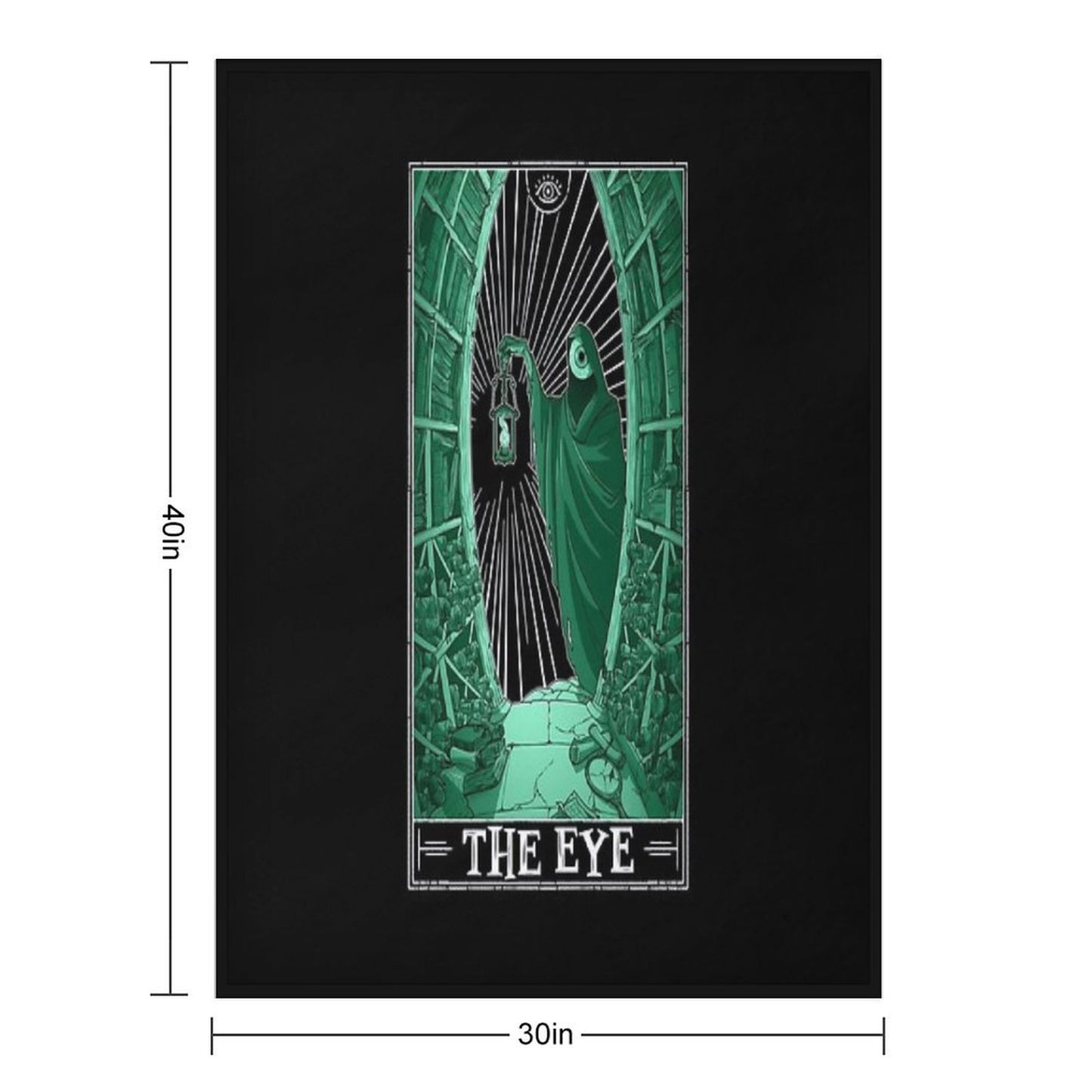 The Eye Tarotesque (Dark) Throw Blanket
