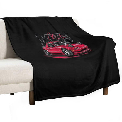 Red Mazda MX5 Miata Throw Blanket