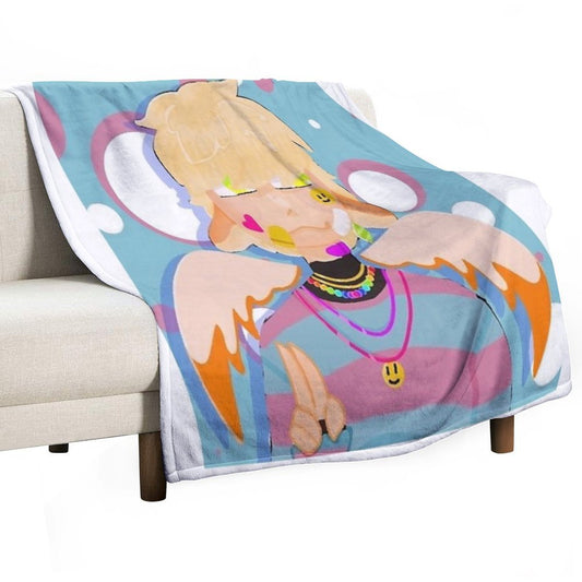 Peaceful Angel Boy Throw Blanket