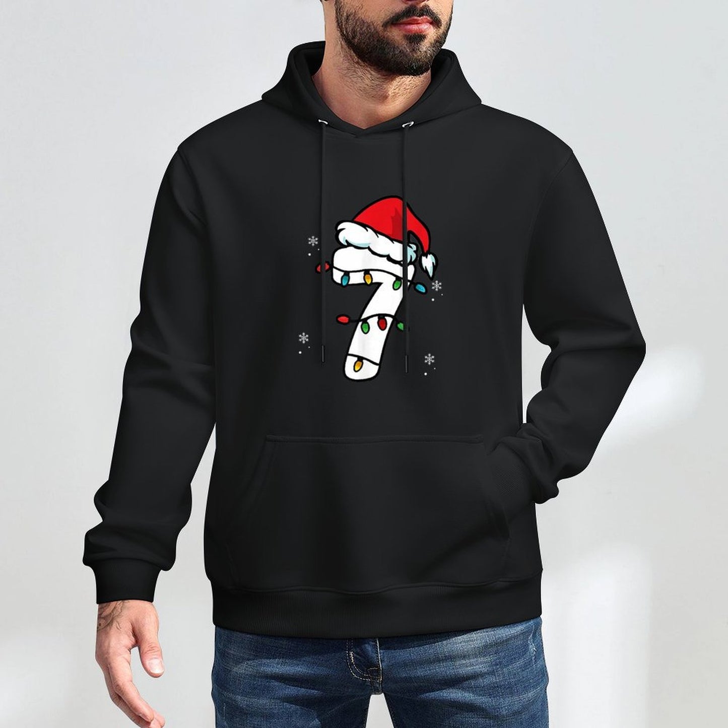 Christmas Funny Six Seven 6 7 Meme Gen Alpha Slang 6 7 Hands Medium-Weight Fabric Hoodie