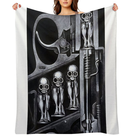 Hans Ruedi Giger Art Throw Blanket