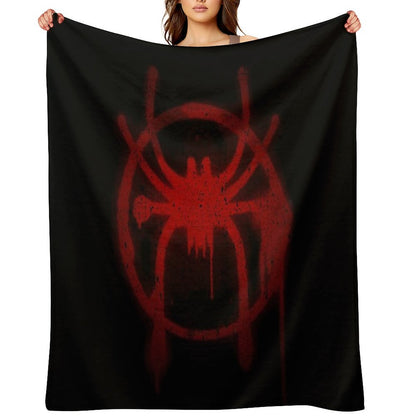 Miles Morales Spider Symbol Throw Blanket