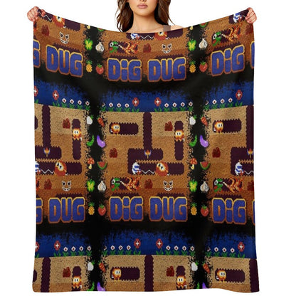 Dug Dig Throw Blanket