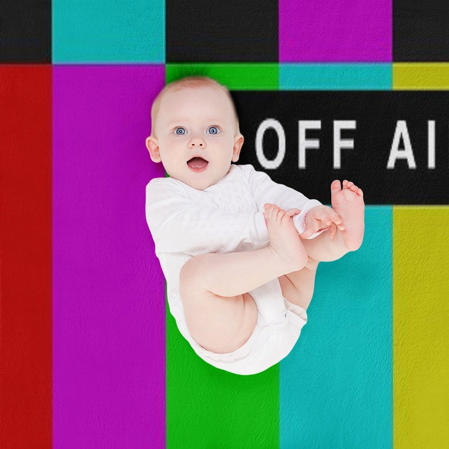 OFF AIR TV Test Pattern Throw Blanket