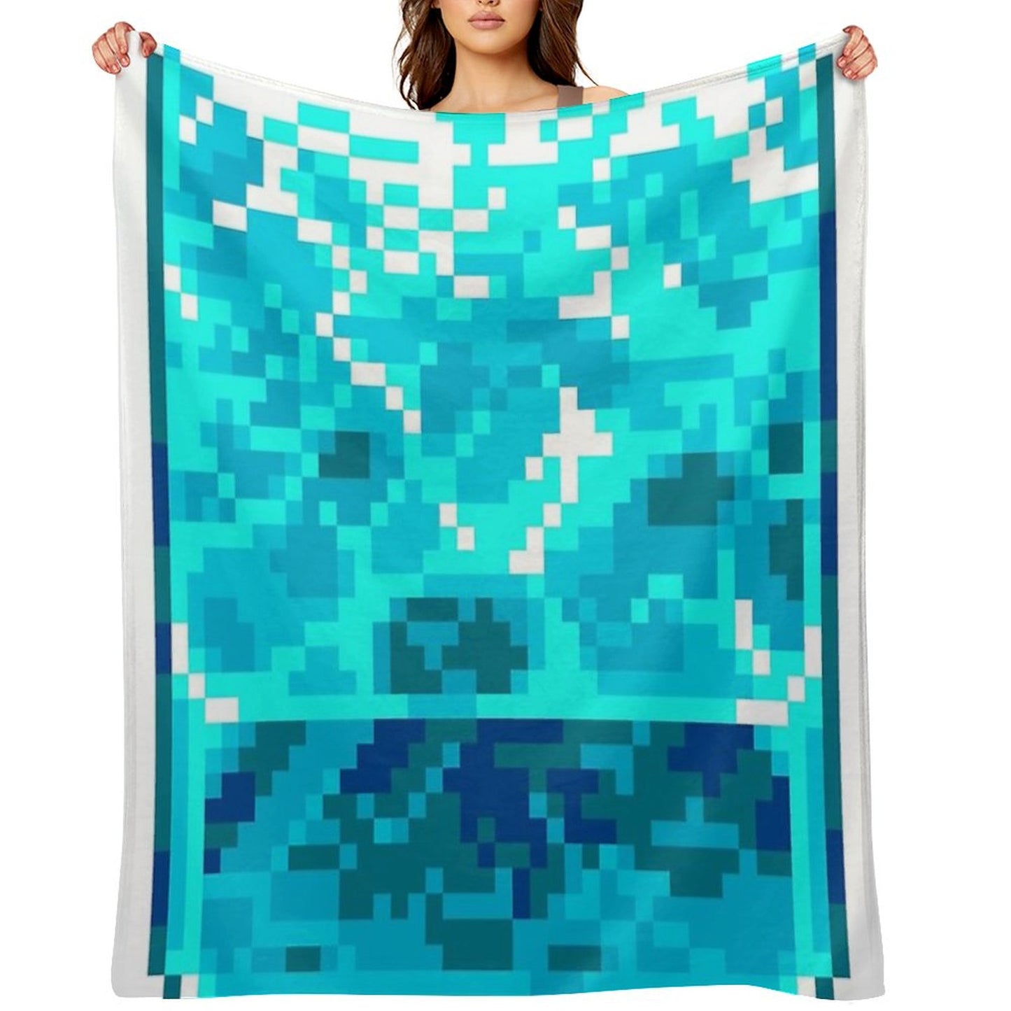 Pixel Water Throw Blanket