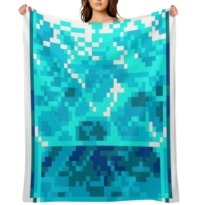 Pixel Water Throw Blanket