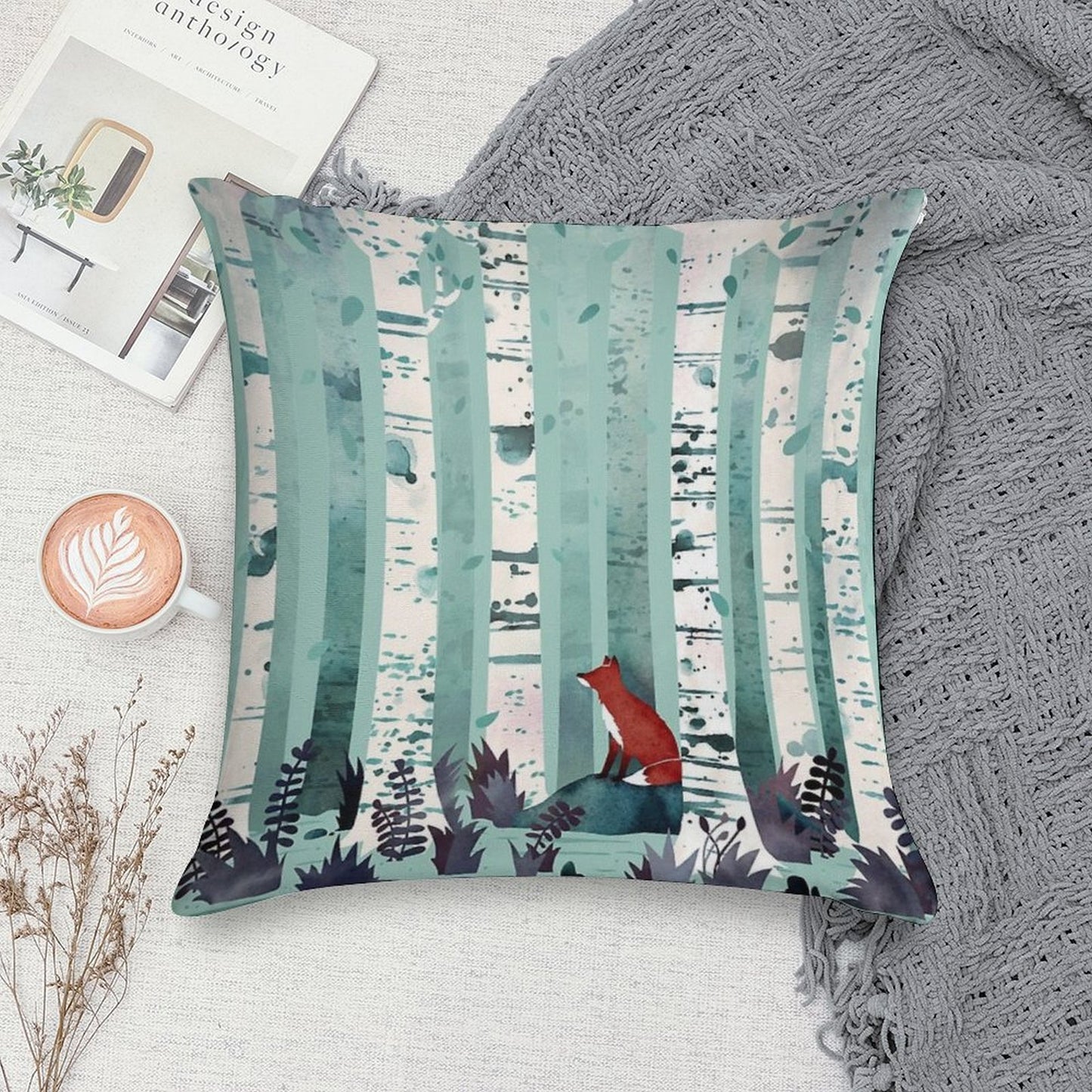 The Birches Soft Home Decor Throw Pillow