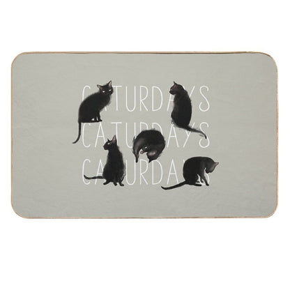 Caturdays - Black Cat  Versatile Bath Mat