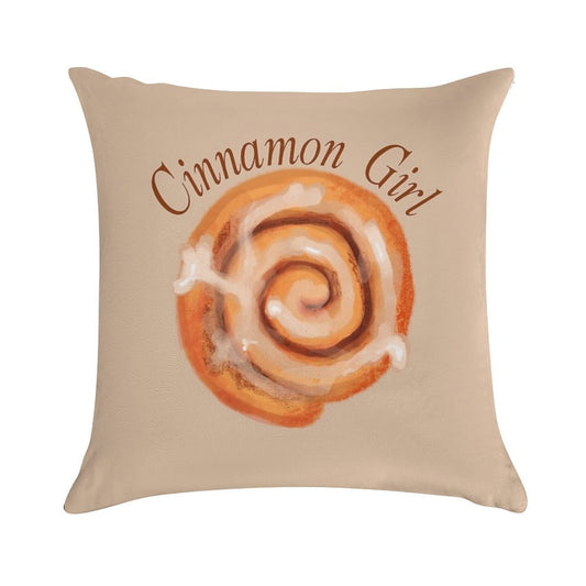 Cinnamon Girl Soft Short Plush Fabric Throw Pillow