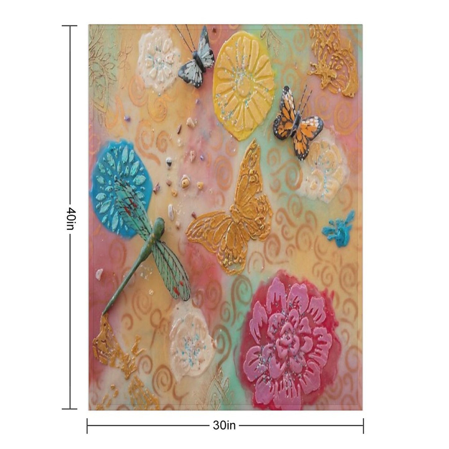 Magical Garden of Metamorphosis Throw Blanket