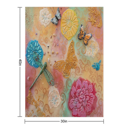 Magical Garden of Metamorphosis Throw Blanket