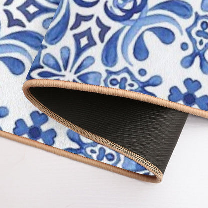 Mediterranean Mosaic Tiles  Azulejos Bath Mat