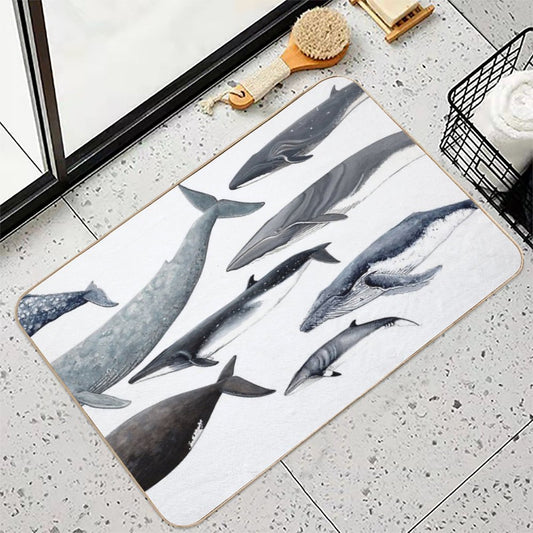 Whales And Right Whale Bath Mat