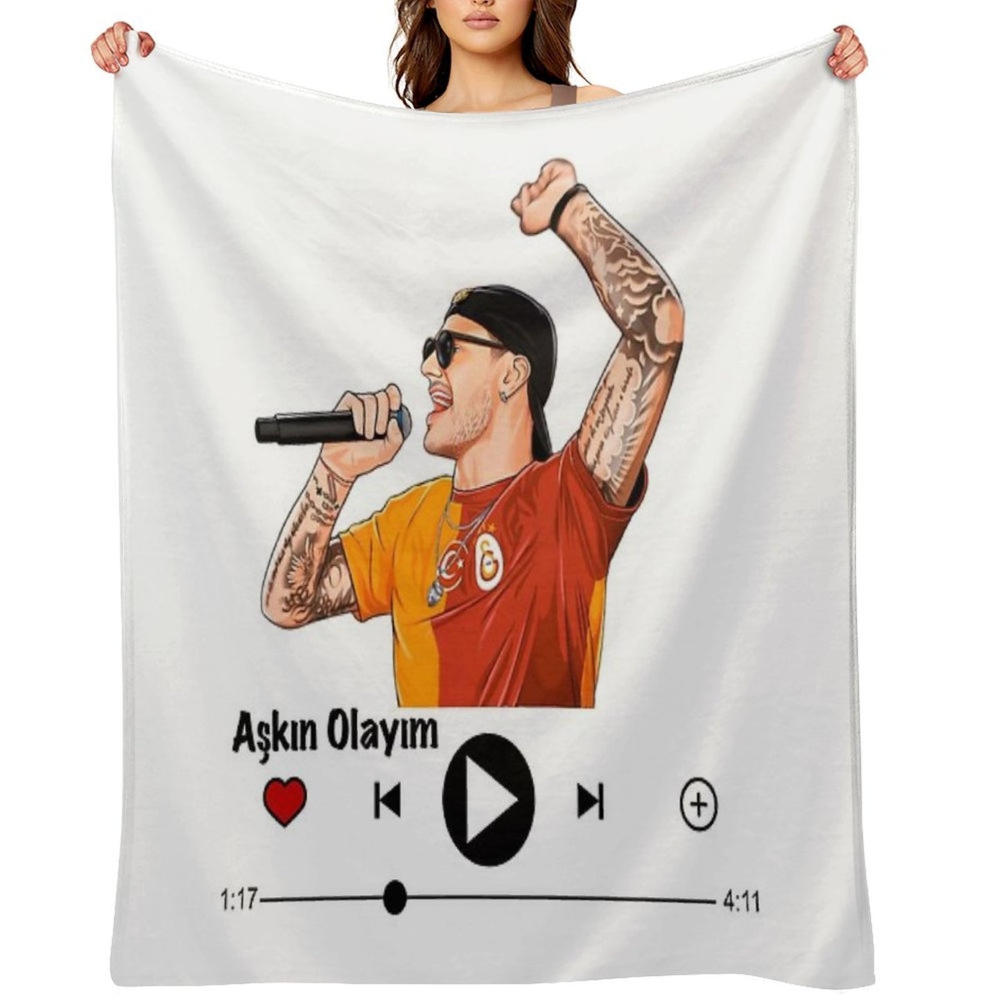 Mauro Icardi Aşkın Olayım Music Player Throw Blanket