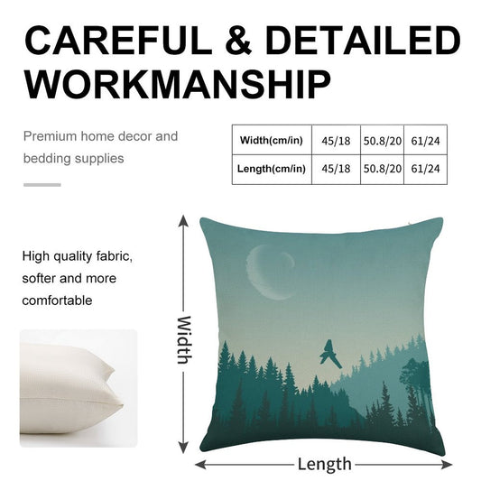 Endor Poster Linen Throw Pillow Cover
