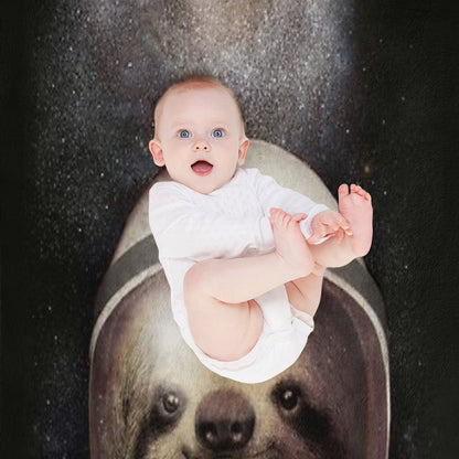 Space Sloth Throw Blanket
