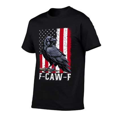 F-Caw-F Black Crow Black Bird Retro USA Vintage F-Caw-F Comfortable T-Shirt