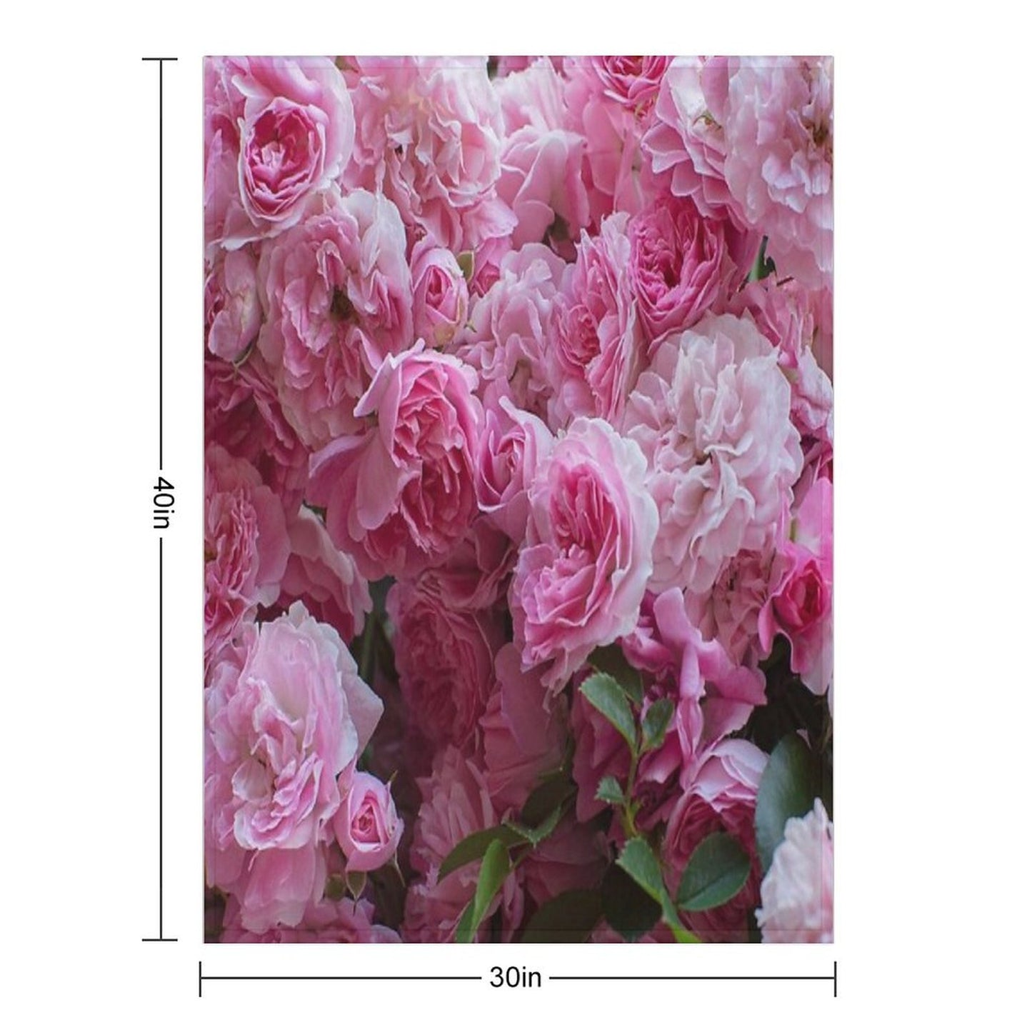 Pink Peonies Garden Throw Blanket
