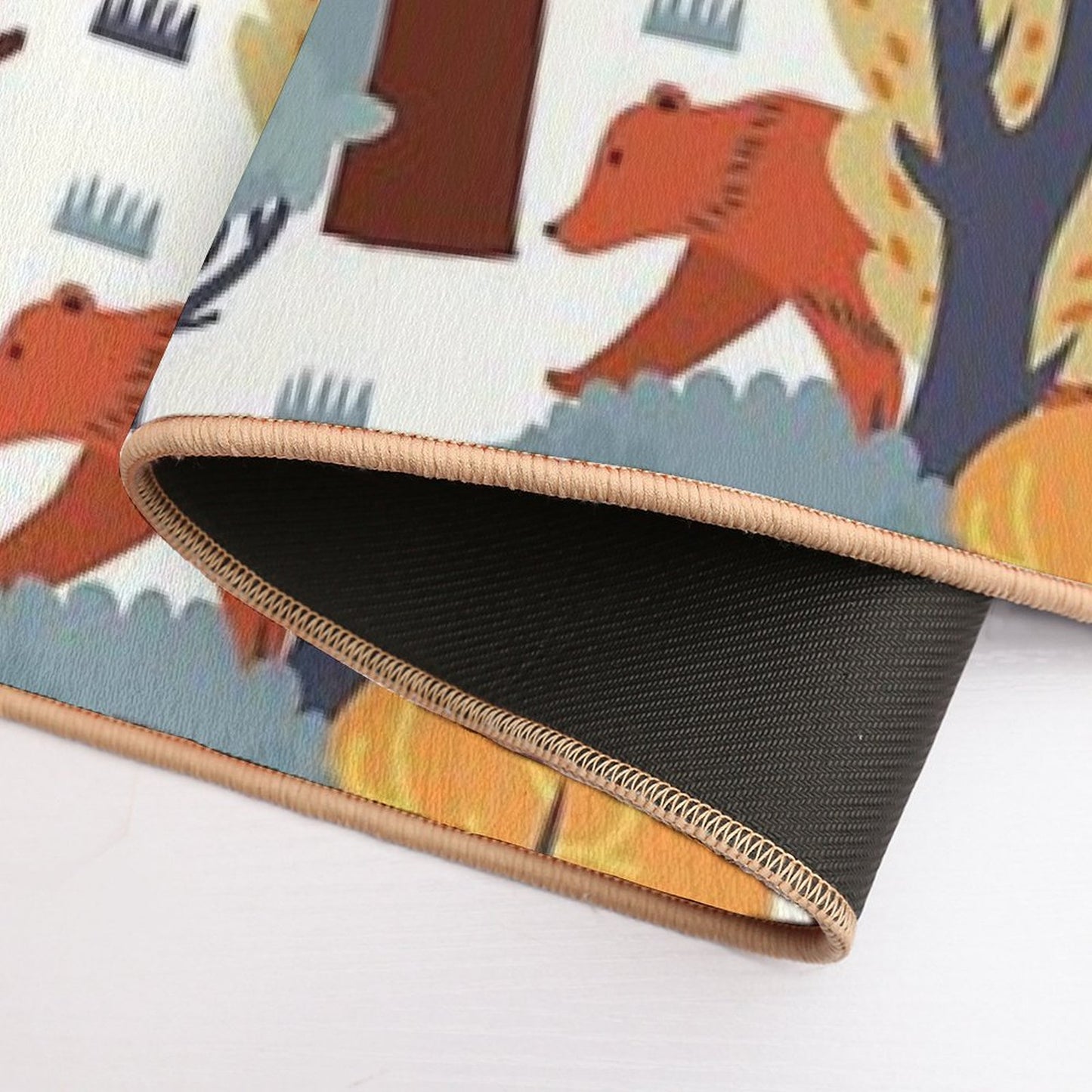 Woodland Animal Pattern for Kids Bath Mat