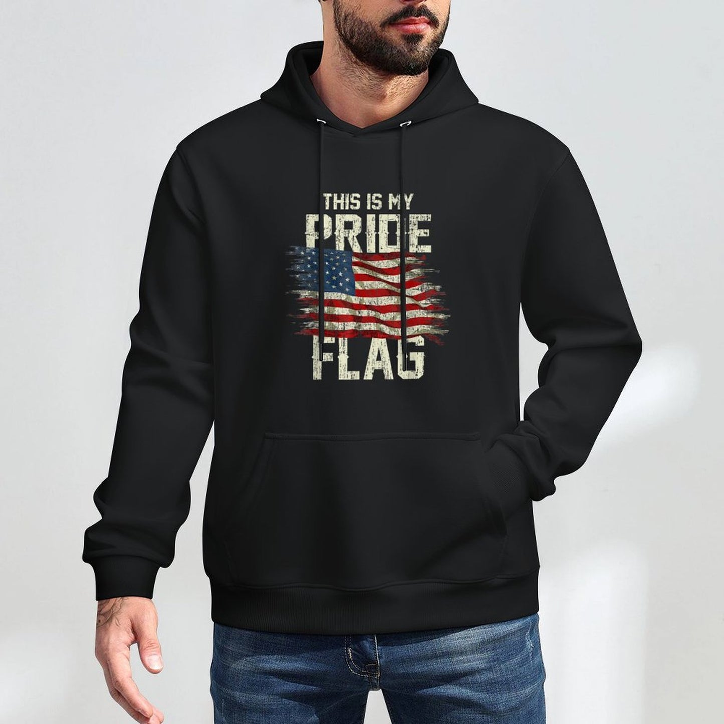 This Is My Pride USA American 4th of July Patriotic Moisture-Wicking Hoodie