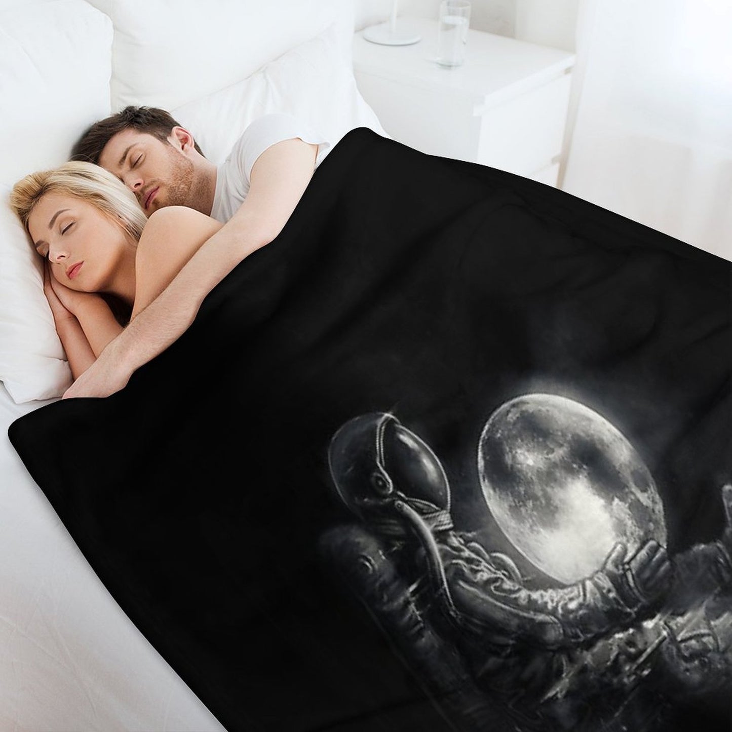 Moon Play Throw Blanket