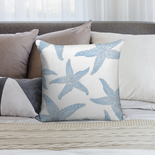 Dancing Blue Starfish Soft Style Accent Throw Pillow