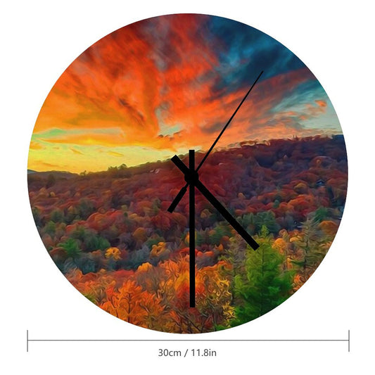 Autumn in North Carolina Wall Clock