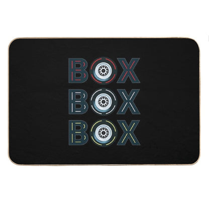 Box Box Box Radio Call To Pit Stop Bath Mat