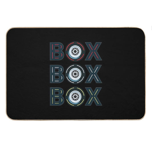 Box Box Box Radio Call To Pit Stop Bath Mat